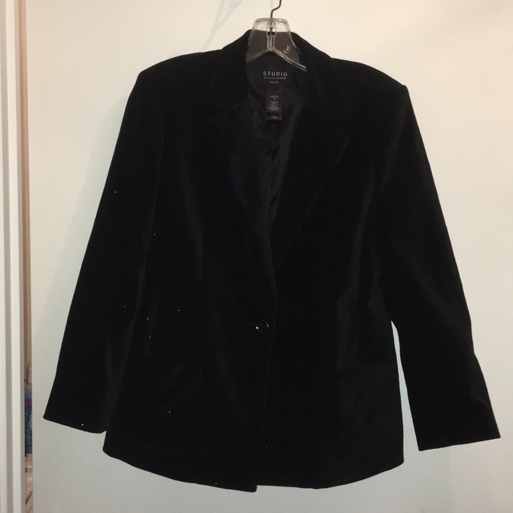 LIZ CLAIBORNE STUDIO VELVET BLAZER